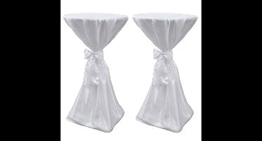 Statafelhoes met strik 80cm Wit (2 stuks)