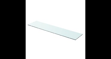 Wandschap transparant 90x20 cm glas