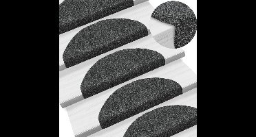 Trapmatten zelfklevend 10 st 65x21x4 cm naaldvilt donkergrijs