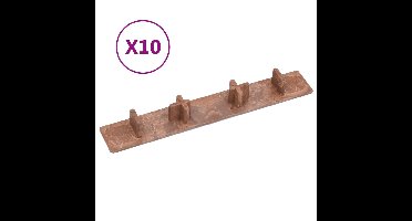 Terrasafdekkappen 10 st kunststof bruin