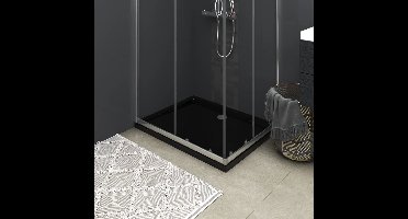Douchebak rechthoekig 70x90 cm ABS zwart