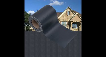 Tuinscherm 35x0,19 m PVC mat donkergrijs