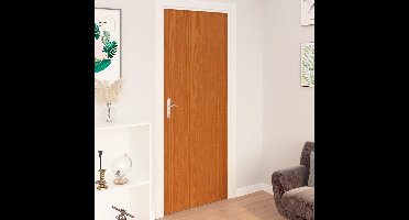 Deurfolies zelfklevend 2 st 210x90 cm PVC lichteikenkleurig