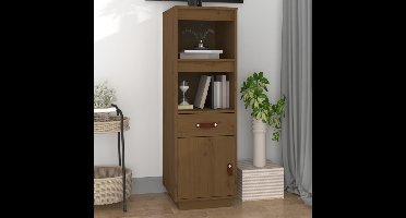 Hoge kast 34x40x108,5 cm massief grenenhout honingbruin