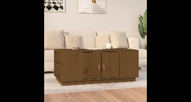 Salontafel 100x50x41 cm massief grenenhout honingbruin