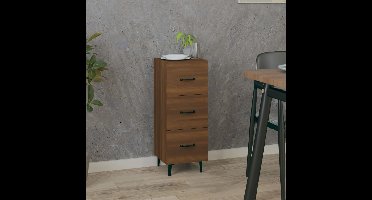 Dressoir 34,5x34x90 cm bewerkt hout bruin eikenkleur