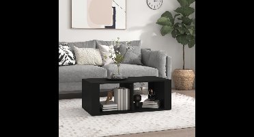 Salontafel 100x50x36 cm bewerkt hout zwart