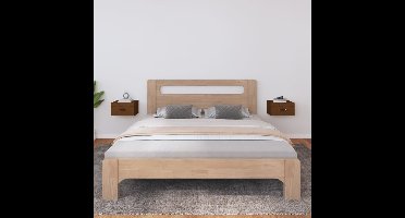 Nachtkastjes 2 st wandgemonteerd 40x29,5x22 cm honingbruin