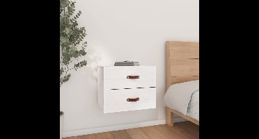 Nachtkastje wandgemonteerd 50x36x40 cm wit