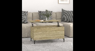 Salontafel 90x44,5x45 cm bewerkt hout sonoma eikenkleurig