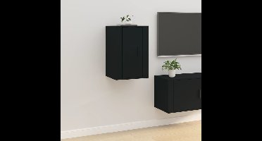 Tv-wandmeubel 40x34,5x60 cm zwart