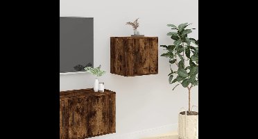 Tv-wandmeubel 40x34,5x40 cm gerookt eikenkleurig