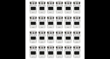 Opbergpotten met stickers 24 st 300 ml