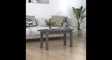Salontafel 80x40x35 cm massief grenenhout grijs