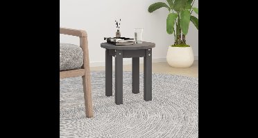 SalontafelØ 35x35 cm massief grenenhout grijs