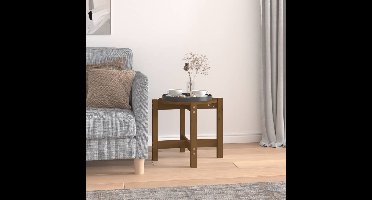 SalontafelØ 52,5x45 cm massief grenenhout honingbruin