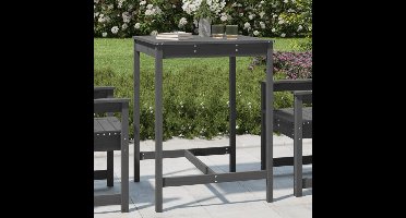 Tuintafel 82,5x82,5x110 cm massief grenenhout grijs