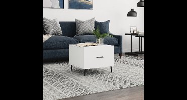 Salontafel 50x50x40 cm bewerkt hout wit