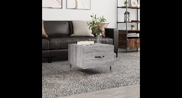 Salontafel 50x50x40 cm bewerkt hout grijs sonoma eiken