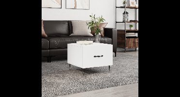 Salontafel 50x50x40 cm bewerkt hout wit