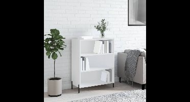 Schappenkast 69,5x32,5x90 cm bewerkt hout wit