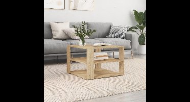 Salontafel 58x58x40 cm bewerkt hout sonoma eikenkleurig