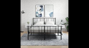 Nachtkastjes 2 st wandgemonteerd 35x35x20 cm hoogglans wit