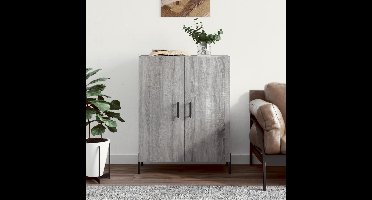 Dressoir 69,5x34x90 cm bewerkt hout grijs sonoma eikenkleurig