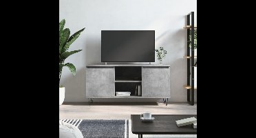Tv-meubel 104x35x50 cm bewerkt hout betongrijs