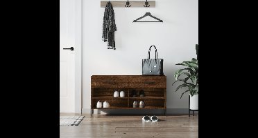 Schoenenbank 102x35x55 cm bewerkt hout sonoma eikenkleurig