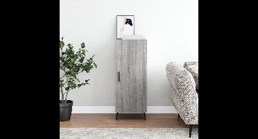 Dressoir 34,5x34x90 cm bewerkt hout grijs sonoma eikenkleurig