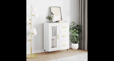 Dressoir 69,5x34x90 cm bewerkt hout wit