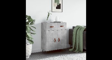 Dressoir 69,5x34x90 cm bewerkt hout betongrijs