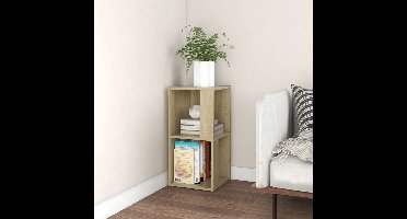 Hoekkast 33x33x67 cm bewerkt hout sonoma eikenkleurig