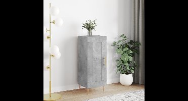 Dressoir 34,5x34x90 cm bewerkt hout betongrijs