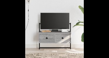 Tv-meubel wandgemonteerd 60,5x30x51 cm hout grijs sonoma eiken