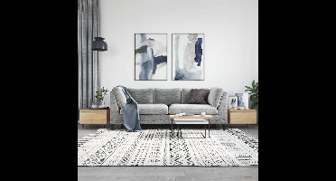 Salontafels 2 st 50x46x35 cm bewerkt hout sonoma eikenkleurig