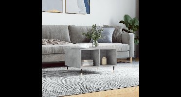 Salontafel 60x50x36,5 cm bewerkt hout betongrijs