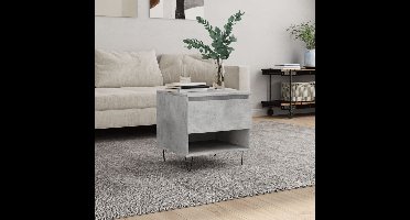 Salontafel 50x46x50 cm bewerkt hout betongrijs