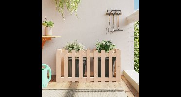 Plantenbak verhoogd met hekontwerp 100x50x50 cm grenenhout