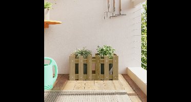 Plantenbak met hekontwerp 60x30x30 cm geïmpregneerd grenenhout