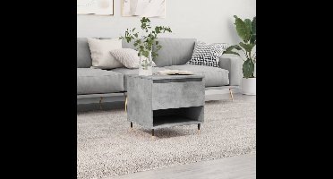 Salontafel 50x46x50 cm bewerkt hout betongrijs