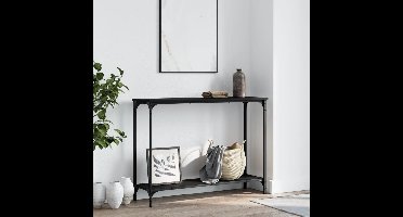 Wandtafel 101x30,5x75 cm bewerkt hout zwart