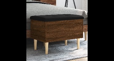 Opbergbankje 62x42x46 cm bewerkt hout bruin eikenkleur