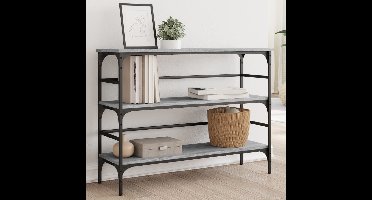 Wandtafel 100x32x75 cm bewerkt hout grijs sonoma eikenkleurig