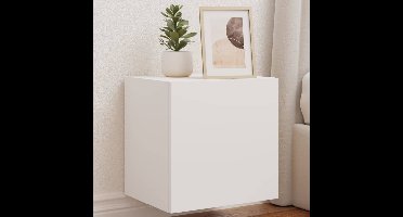 Tv-wandmeubel met LED-verlichting 40,5x35x40 cm wit