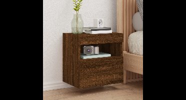 Tv-wandmeubel met LED-verlichting 40x30x40 cm bruin eikenkleur