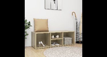 Schoenenopbergbank 105x35x35 cm bewerkt hout sonoma eikenkleur