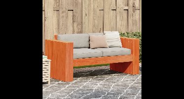 Tuinbank 2-zits 134x60x62 cm massief grenenhout wasbruin