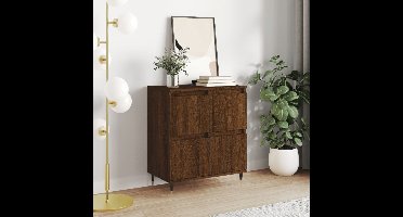 Dressoir 60x35x70 cm bewerkt hout bruin eikenkleur